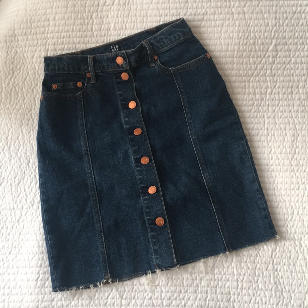 Gap Denim Button Front Skirt